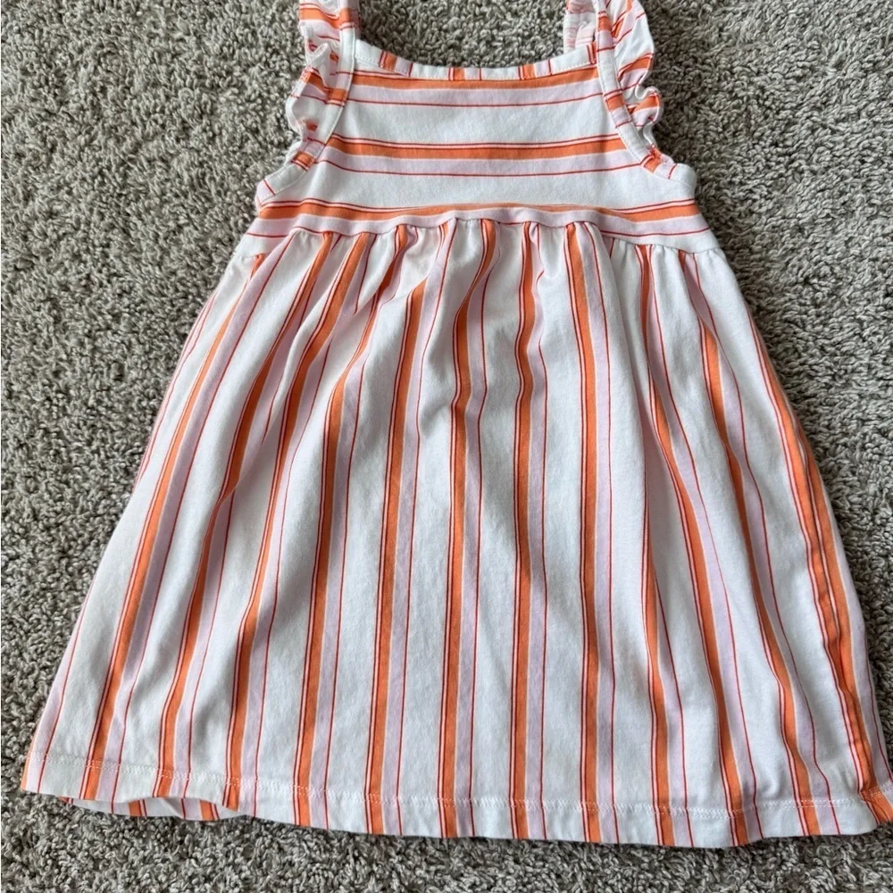 Carter’s Toddler Girl Striped Ruffle Dress Sundress Flutter Sleeves 24 Months